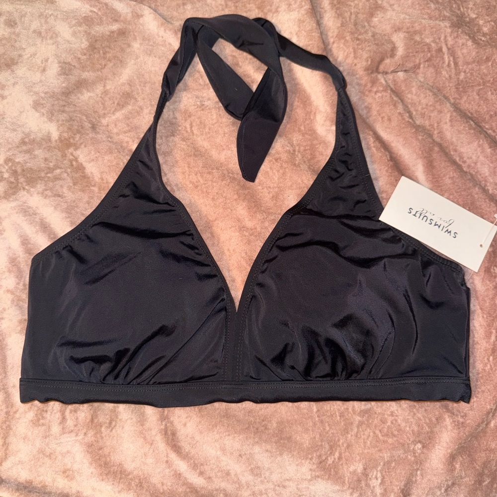 Black Halter Bikini Top